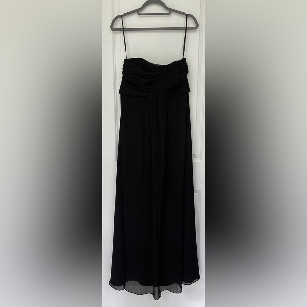 Vineyard Collection Black Women’s Gown Textured Detailing